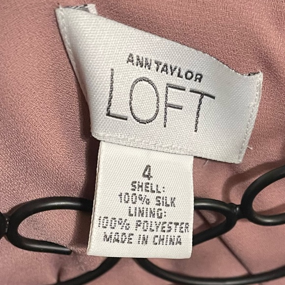 Silk Dress LOFT Short Women’s sz 4 Silk Dress Cocktail Dress Wedding Black Tie - Picture 6 of 15